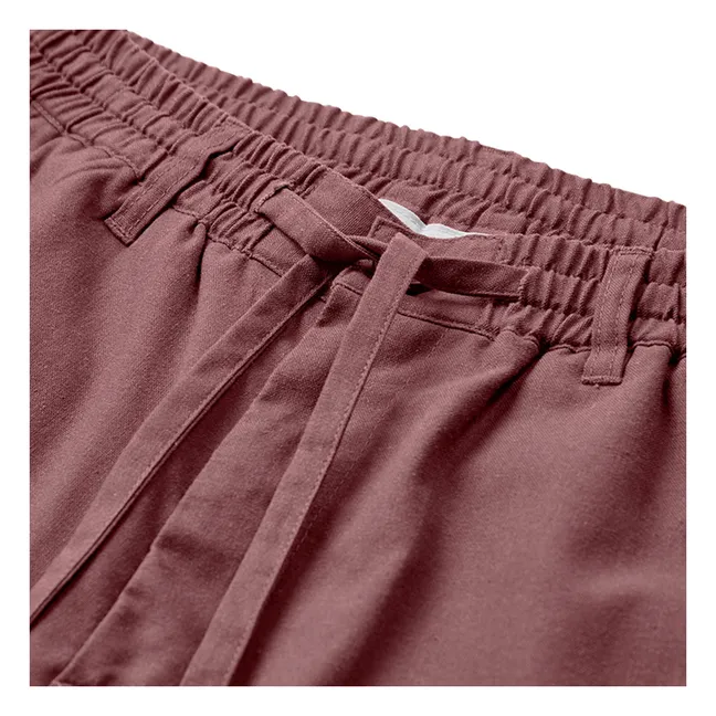 Pantalones cortos de lino Akjames | Burdeos