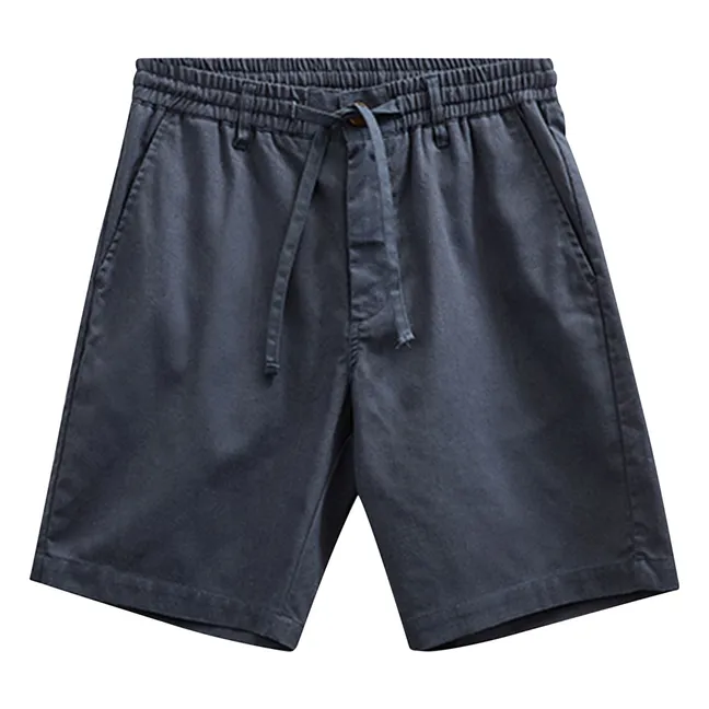 Pantalones cortos de lino Akjames | Azul oscuro