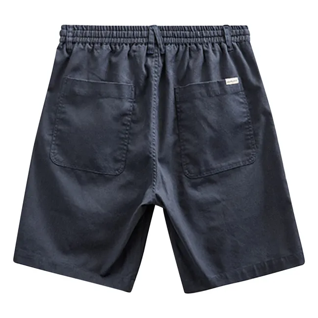 Pantalones cortos de lino Akjames | Azul oscuro