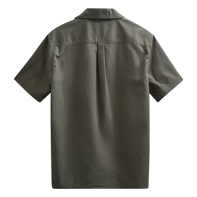 Camisa de lino Akleo | Verde Oscuro