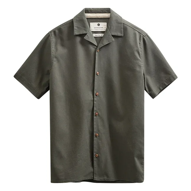 Camisa de lino Akleo | Verde Oscuro