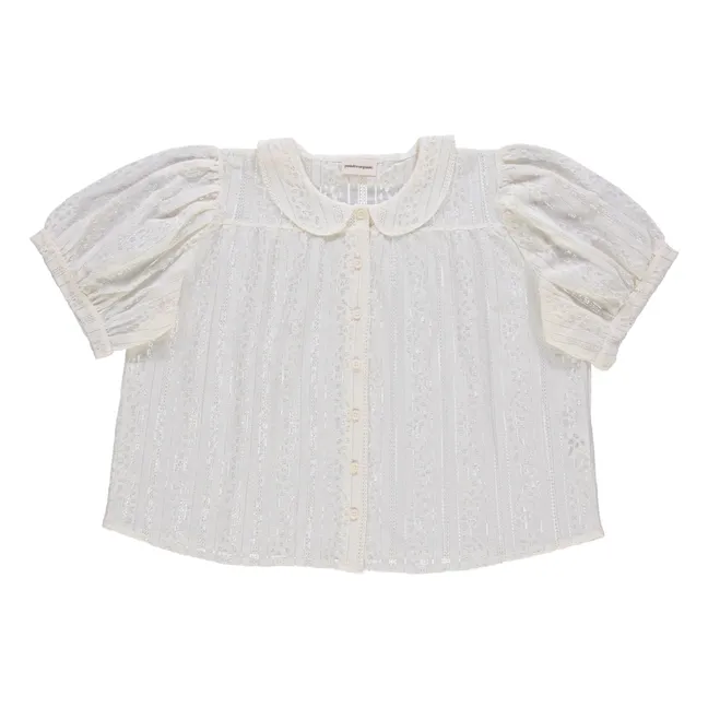 Blusa de encaje Amber | Crudo