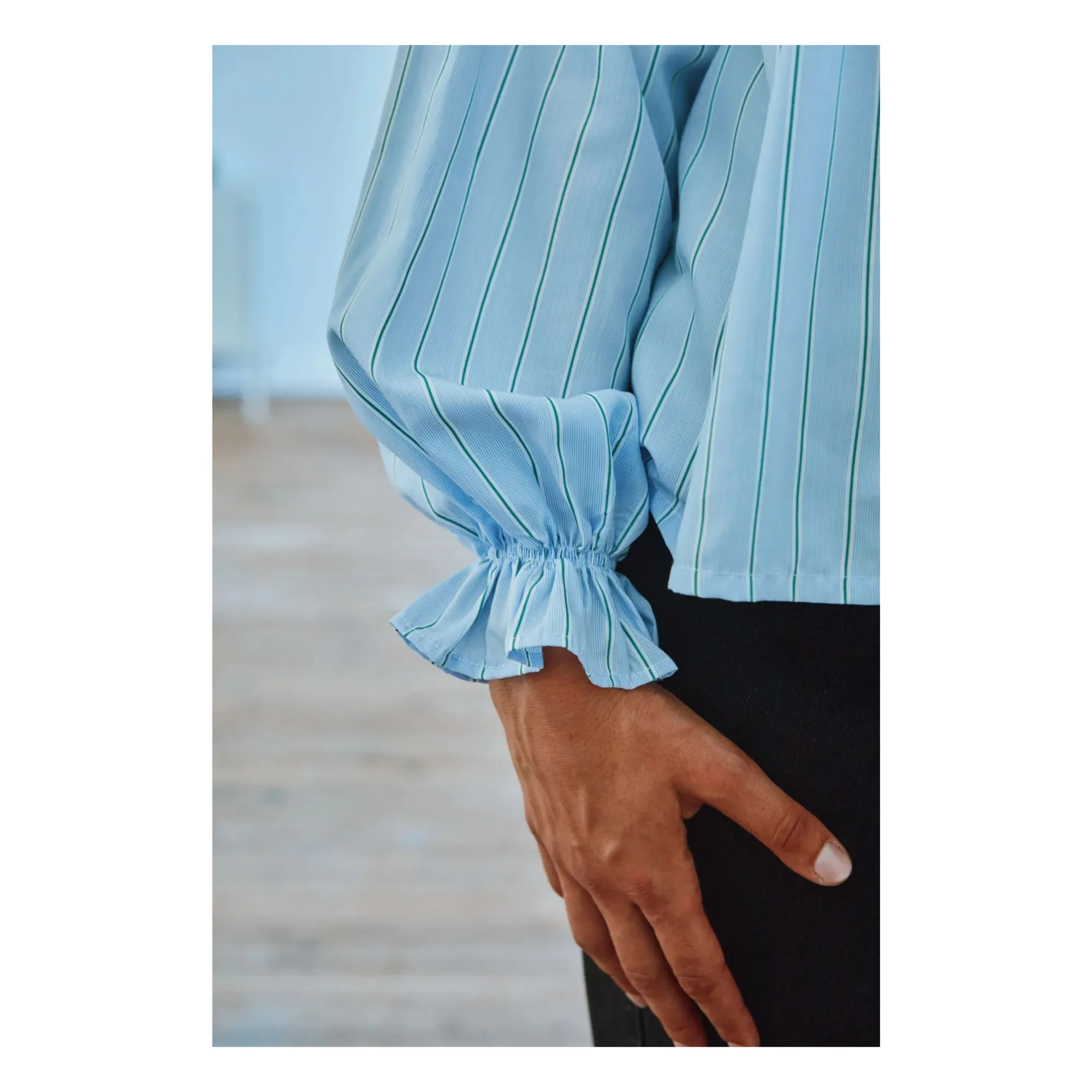 Blouse Rayures Garam | Vert- Image produit n°3