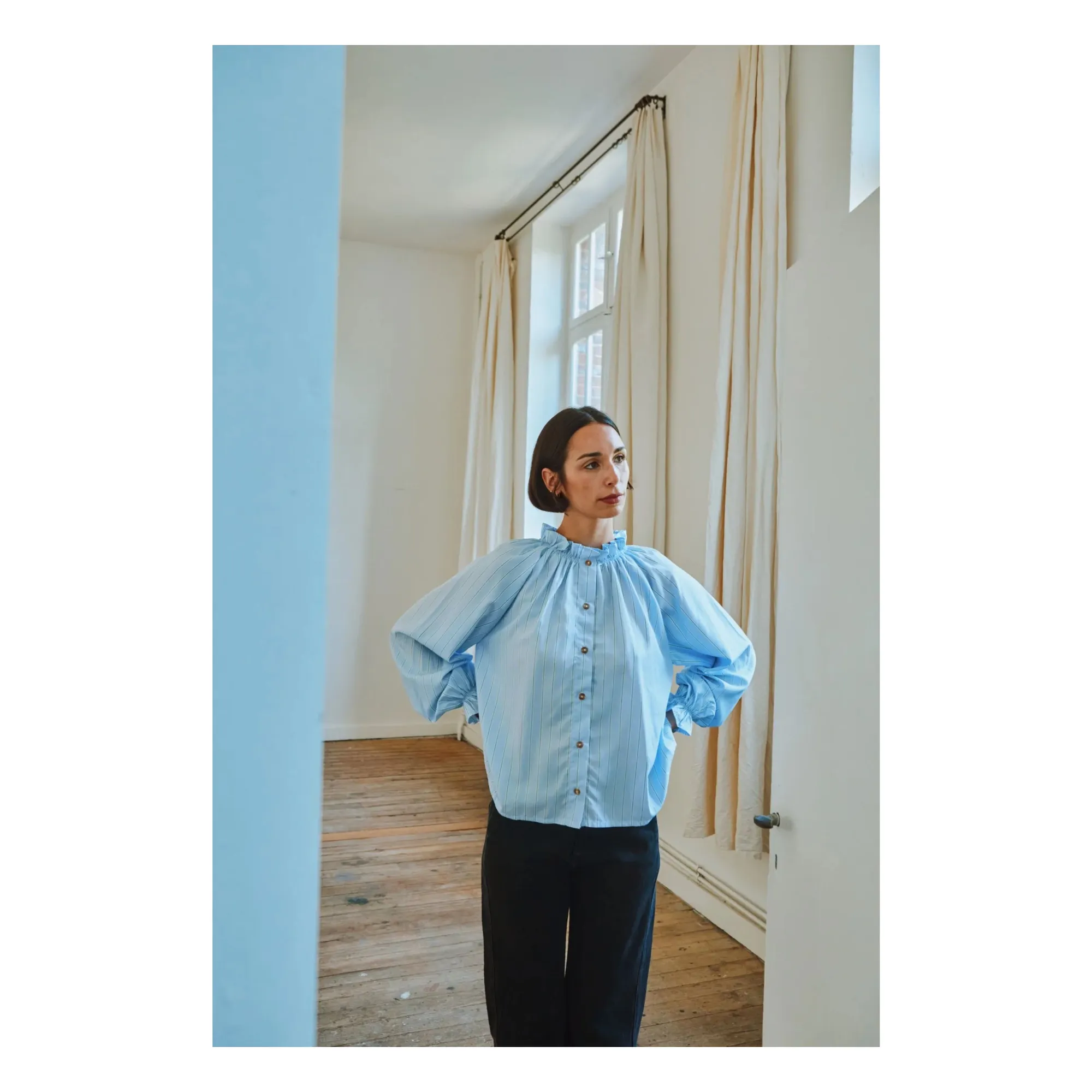 Blouse Rayures Garam | Vert- Image produit n°1