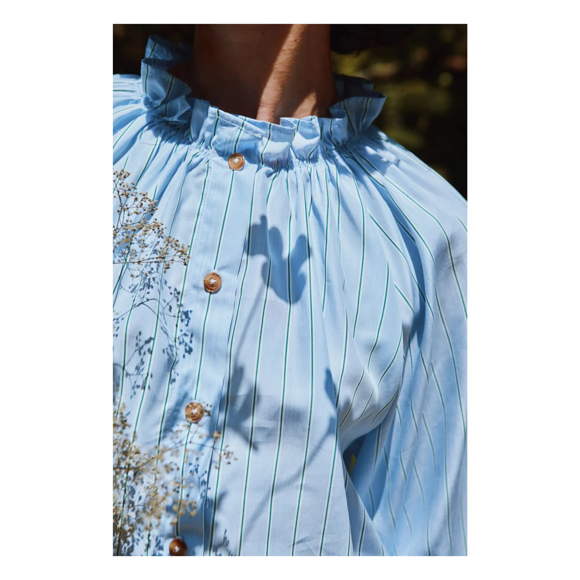 Blouse Rayures Garam | Vert- Image produit n°2