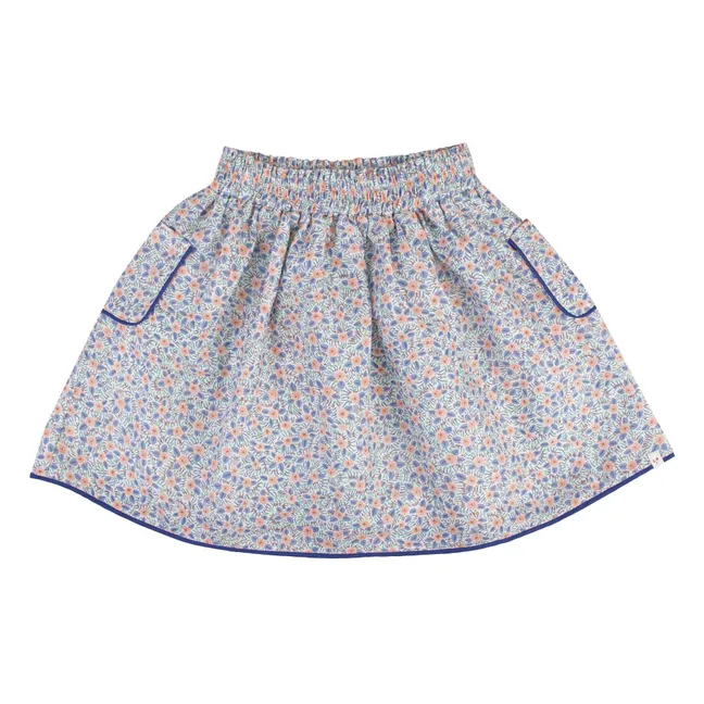 Falda Mia Floral de Lino | Crudo