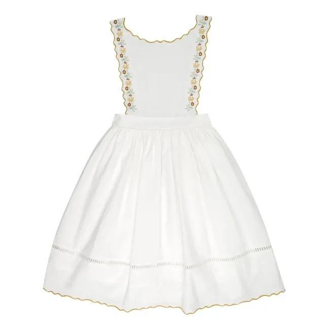 Vestido bordado Teresa | Crudo