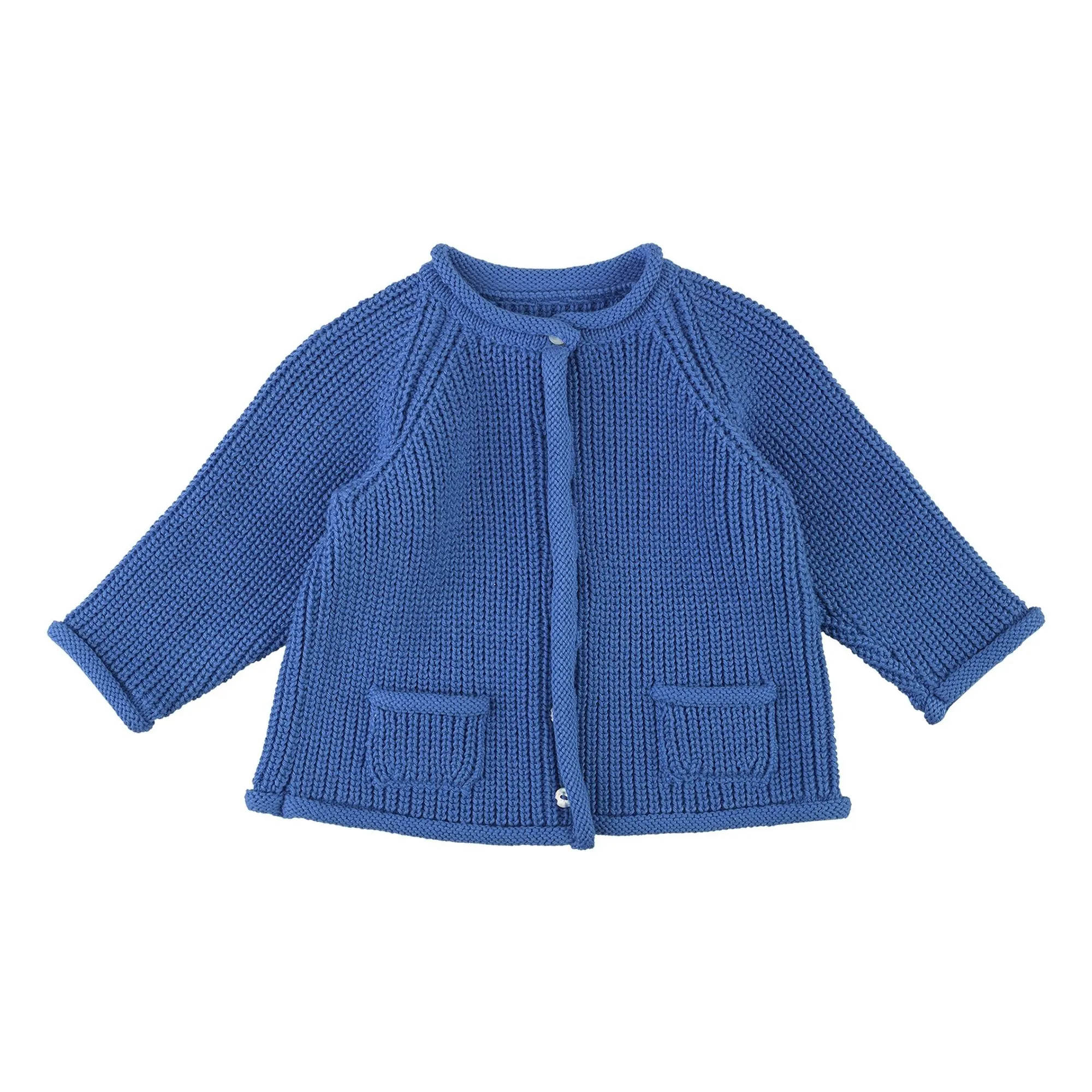 Chaqueta Camilo de algodón orgánico | Azul Rey- Imagen del producto n°0
