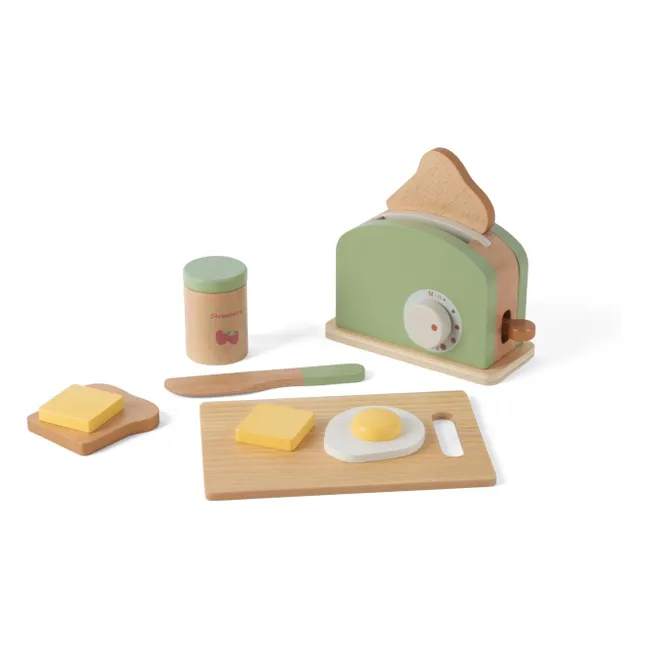 Toaster et petit déjeuner en bois FSC | Vert