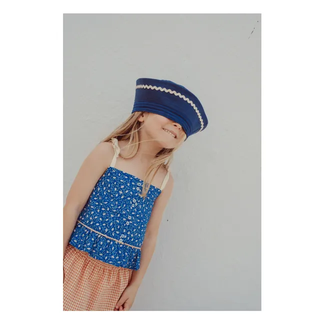 Rosalia Nature Organic Cotton Crop Top | Royal blue