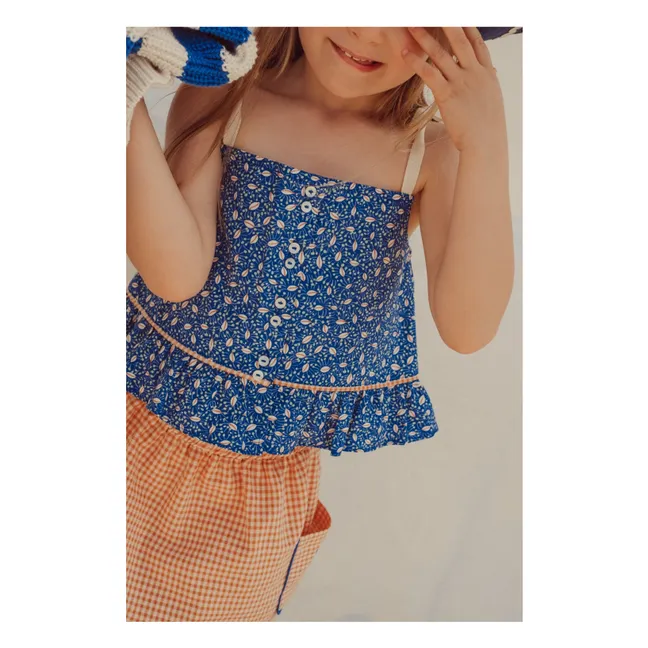 Rosalia Nature Organic Cotton Crop Top | Royal blue