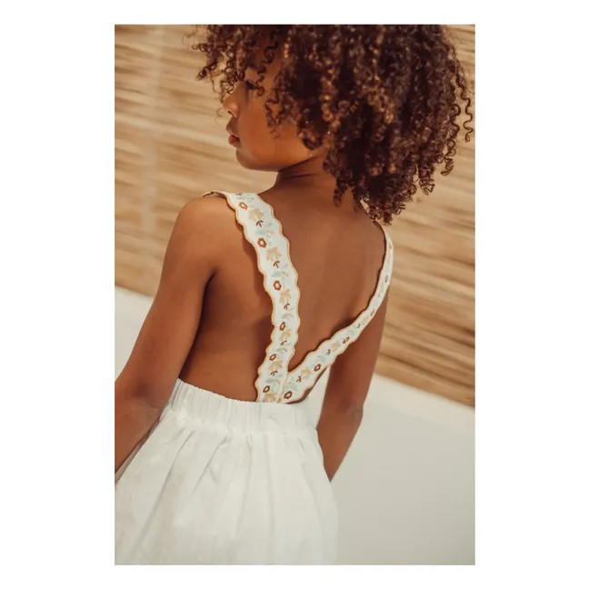 Teresa Embroidered Dress | Ecru