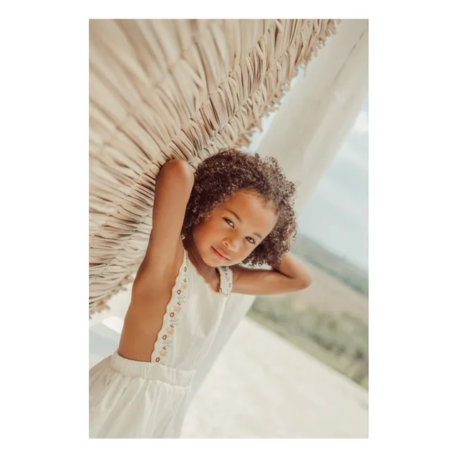 Teresa Embroidered Dress | Ecru