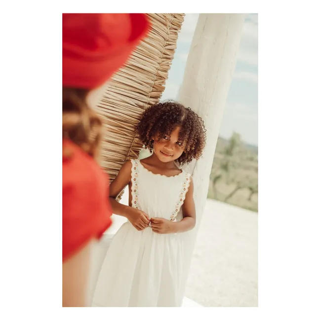 Teresa Embroidered Dress | Ecru