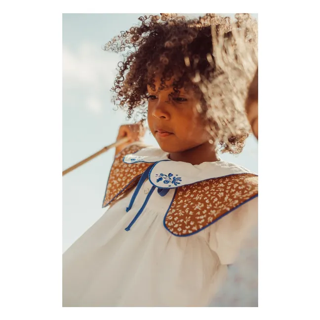 Augustina Flower Collar Organic Cotton | Caramel