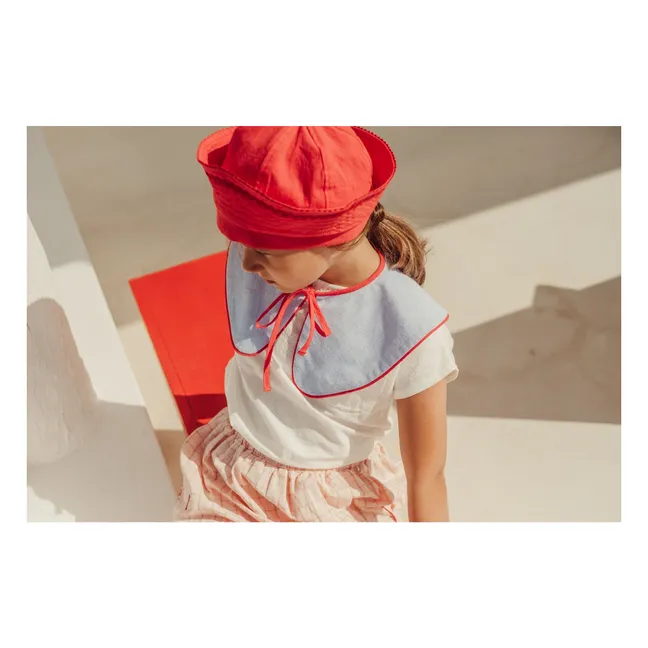 Augustina Cuello desmontable a rayas Fibras recicladas | Azul