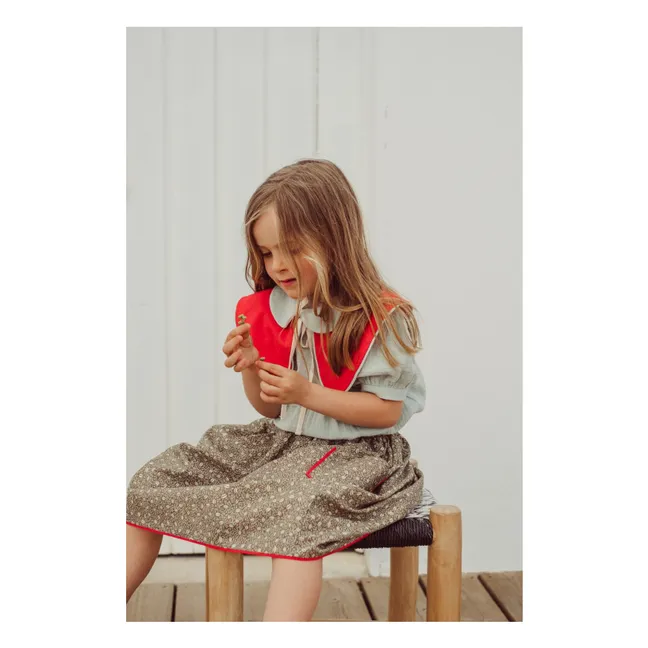 Amália Nature embroidered skirt | Khaki brown