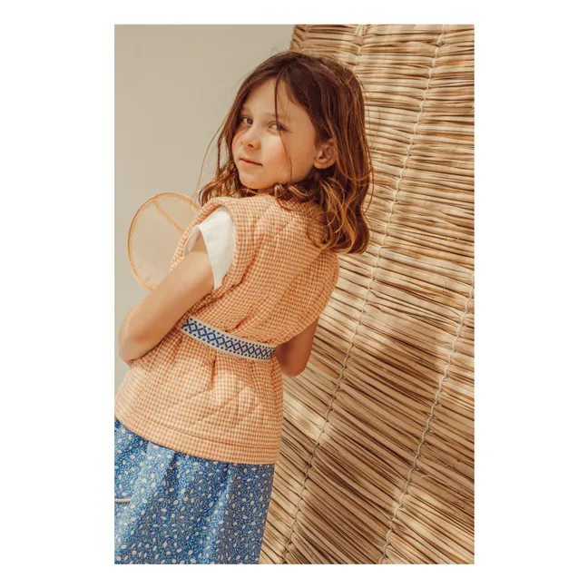 Amália Nature embroidered skirt | Royal blue