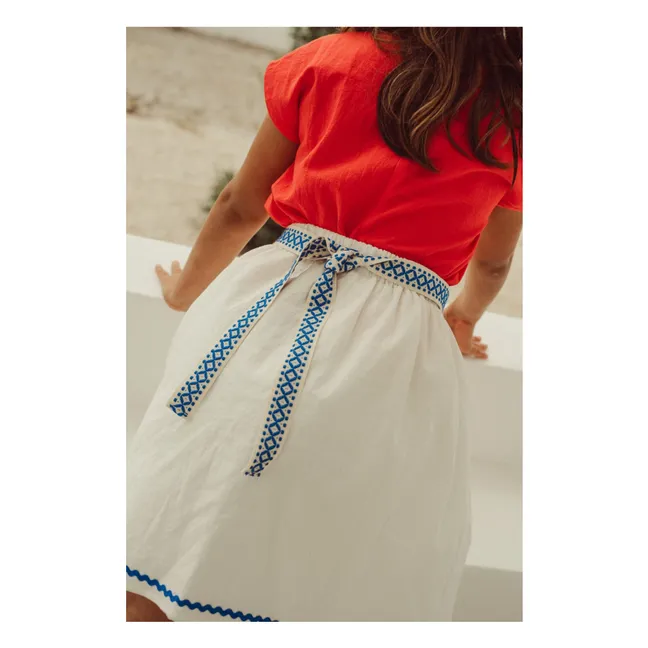 Bordalo Belted Skirt | White