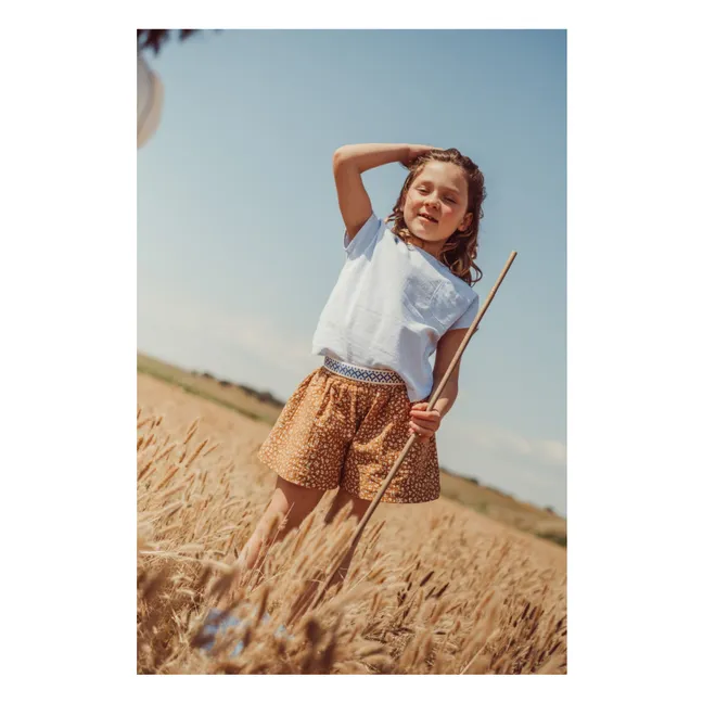 Pantalones cortos de algodón ecológico Nadir | Caramelo