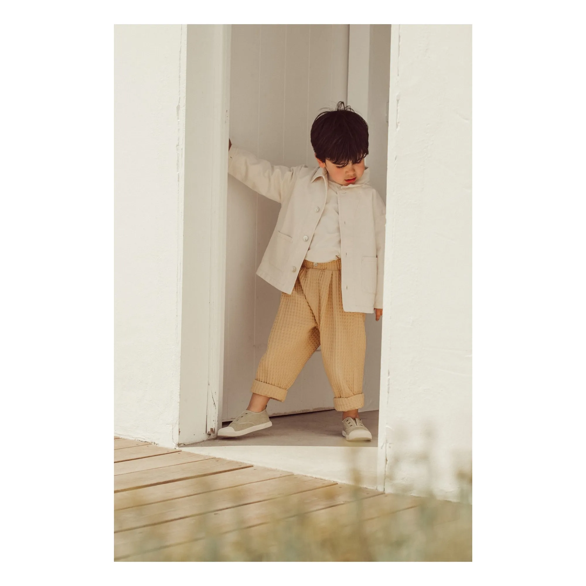 Pantalon Carrotte Camões Gauffré | Ocre- Image produit n°5