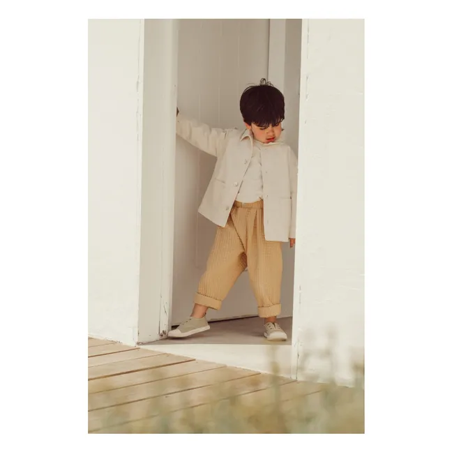 Pantalon Carrotte Camões Gauffré | Ocre