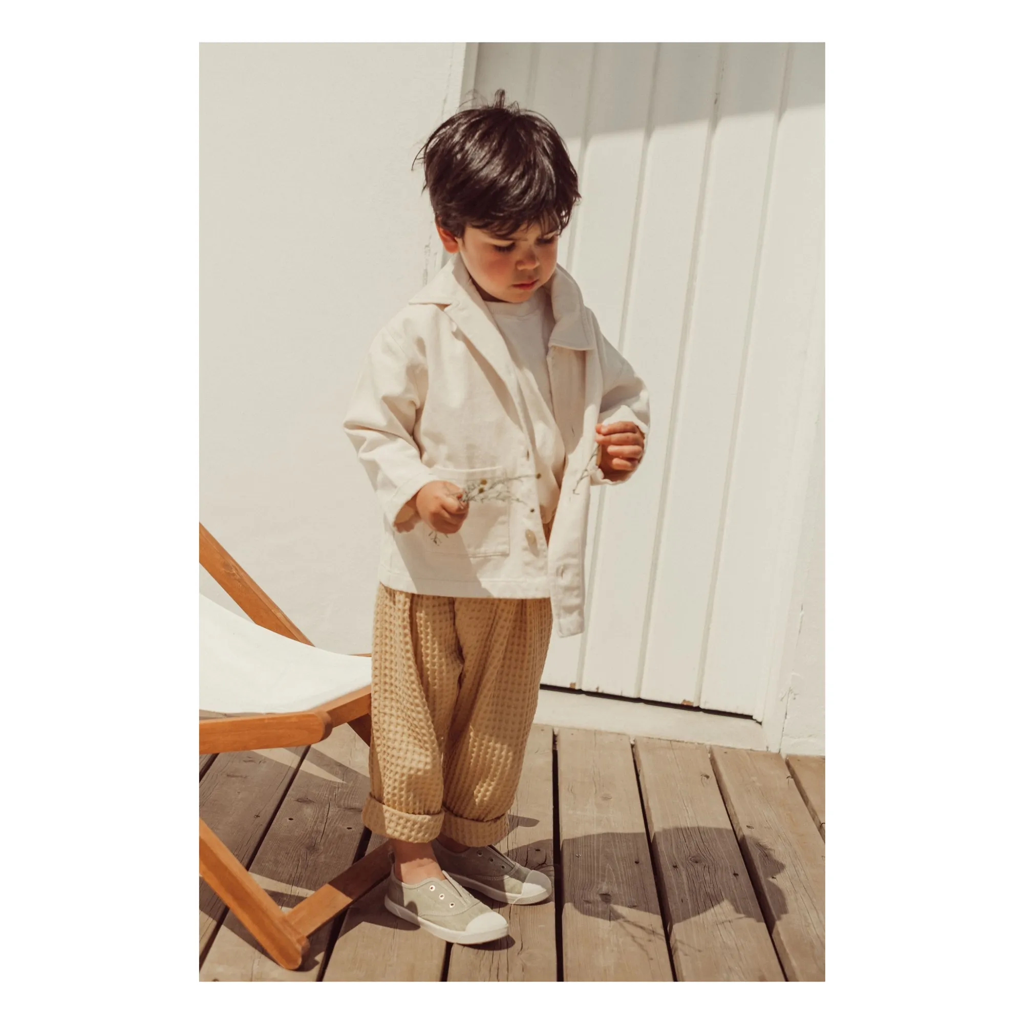 Pantalon Carrotte Camões Gauffré | Ocre- Image produit n°4