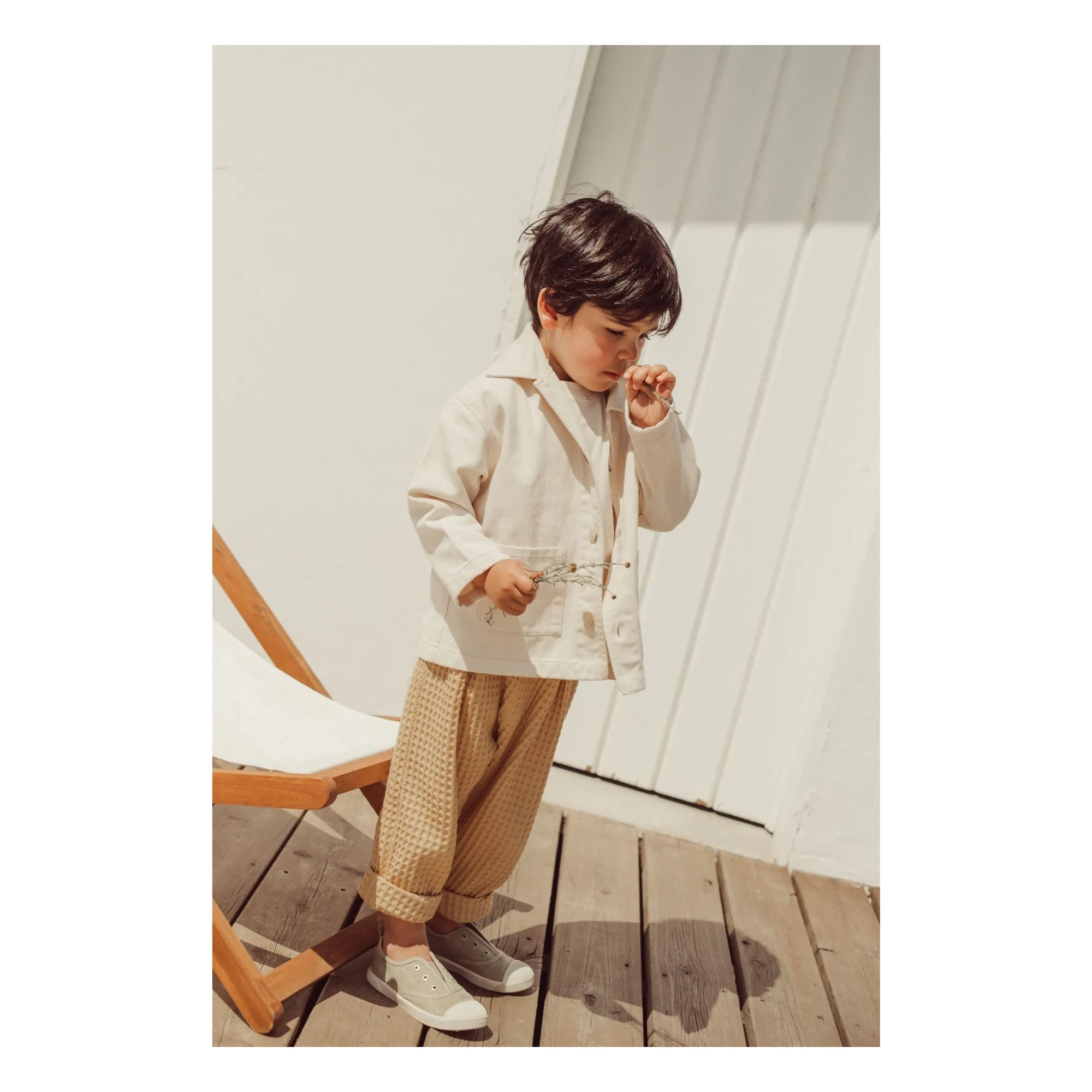 Pantalon Carrotte Camões Gauffré | Ocre- Image produit n°6