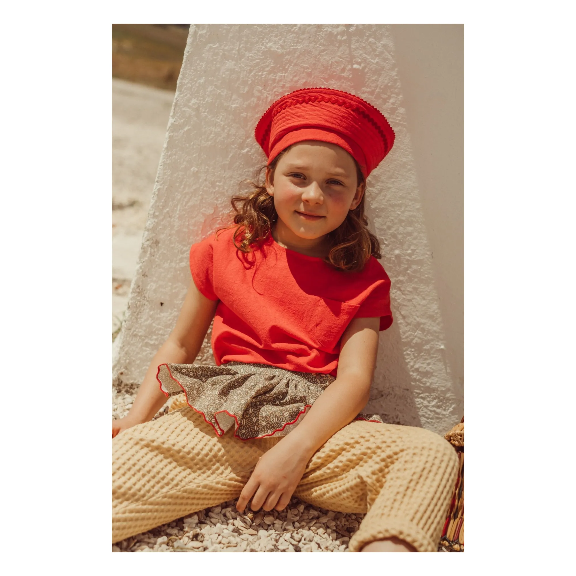 Pantalon Carrotte Camões Gauffré | Ocre- Image produit n°2
