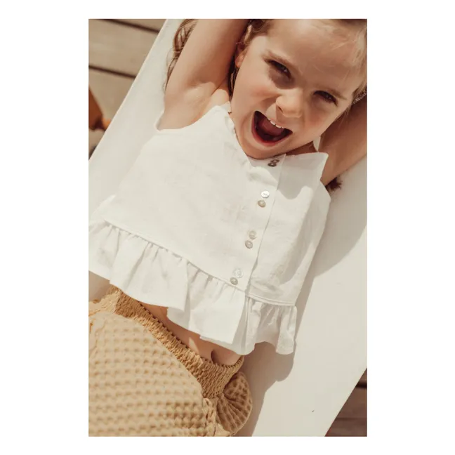 Crop Top Rosalia Coton Bio | Blanc