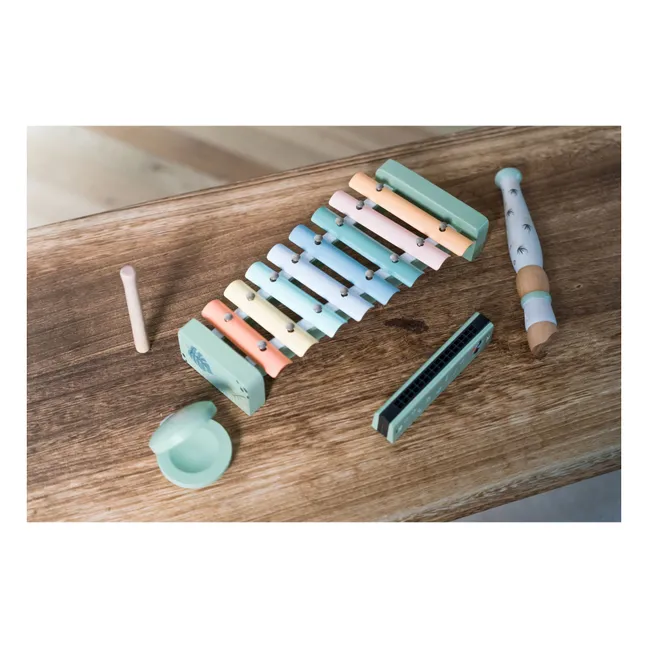 Instruments de musique en bois FSC - Set de 4 | Vert