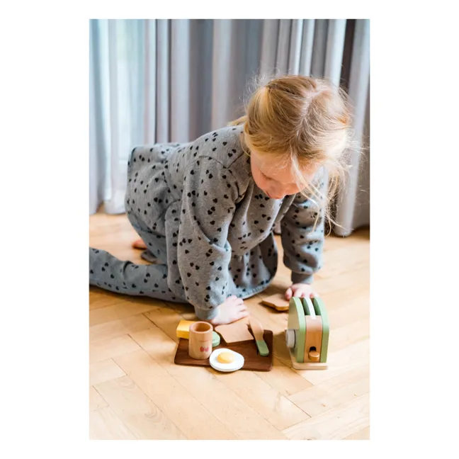 Tostadora y desayuno de madera FSC | Verde