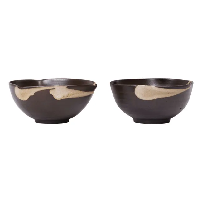 Matcha bowls - Set of 2 | Brown