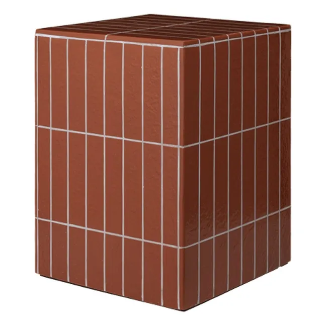 Mesa auxiliar de columna | Marrón