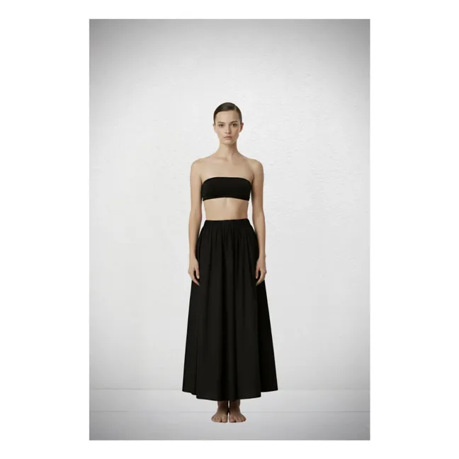 Falda de popelina | Negro