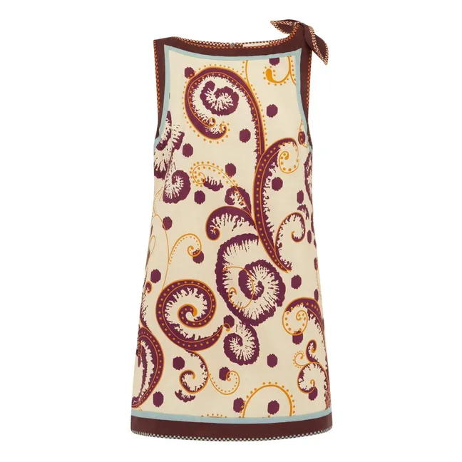 Vestido Wilson de seda y lino | Marfil