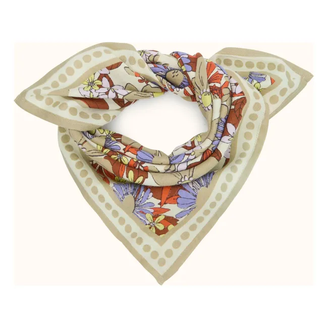 Bufanda Manika Floral  | Verde oliva