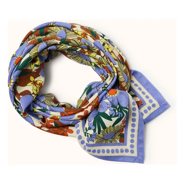 Bufanda Latika Floral Grande | Azul