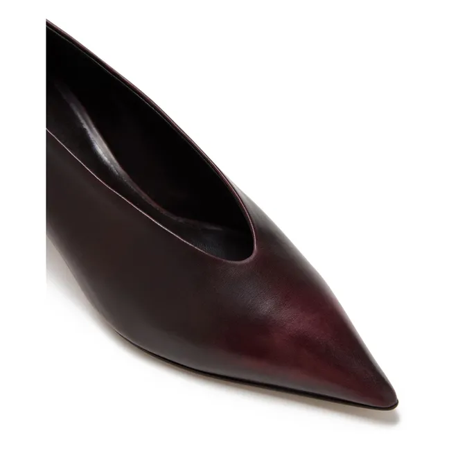Escarpins Kitten Cuir | Bordeaux