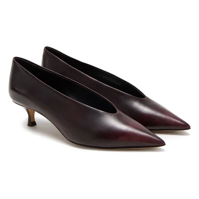 Escarpins Kitten Cuir | Bordeaux