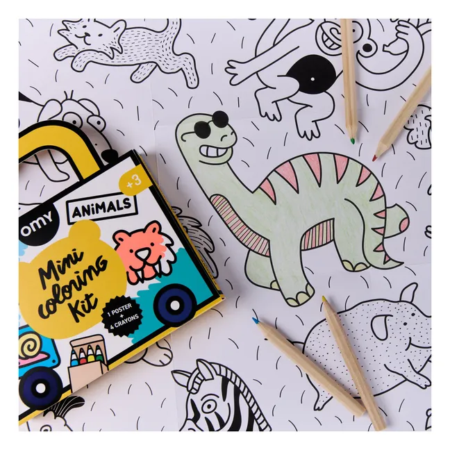 Animals mini coloring set