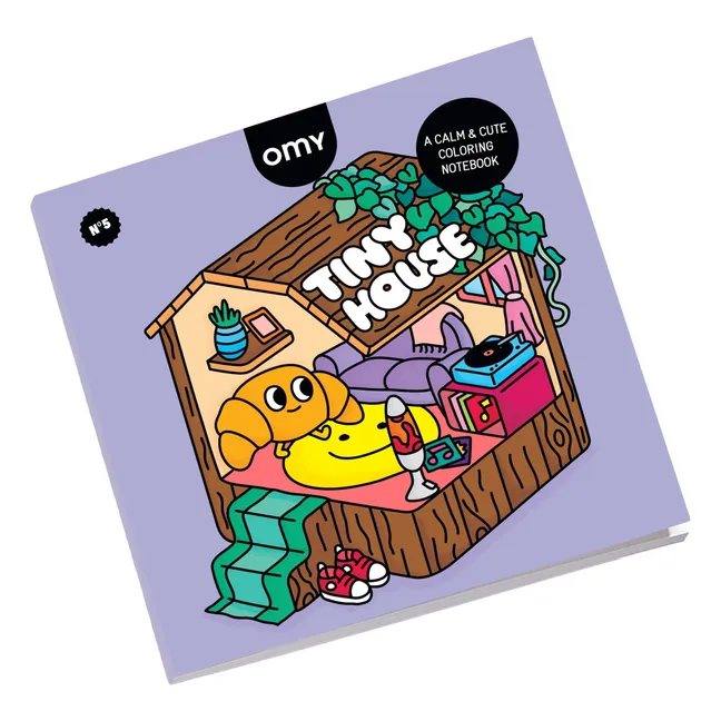 Carnet de coloriage Tiny House | Violet