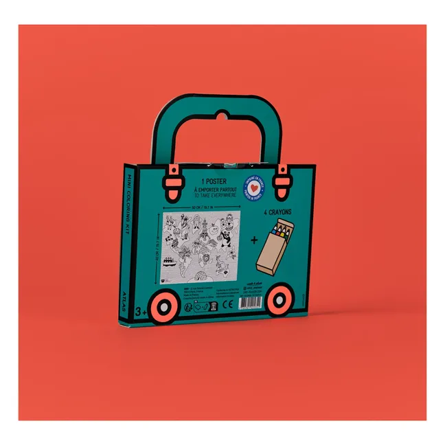 Atlas mini coloring kit