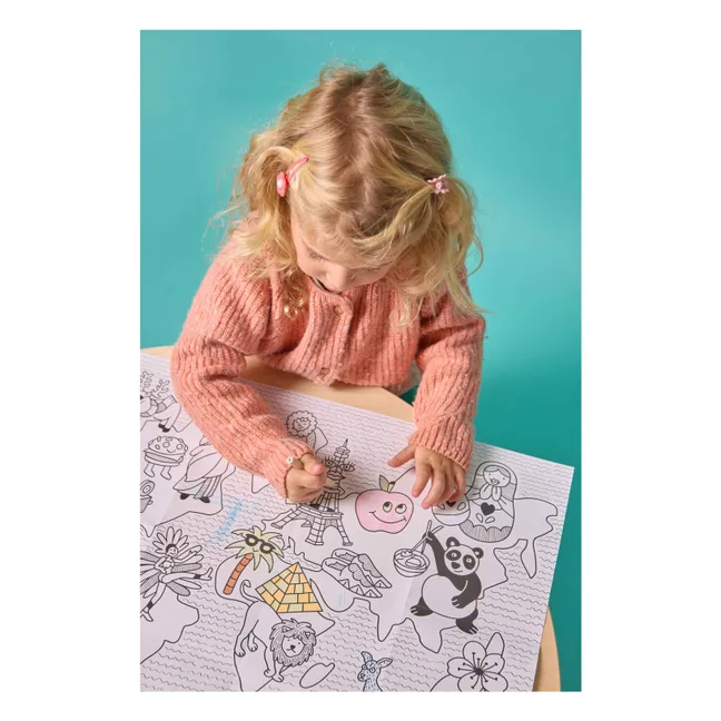 Atlas mini coloring kit