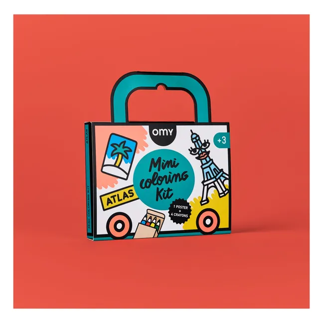 Atlas mini coloring kit