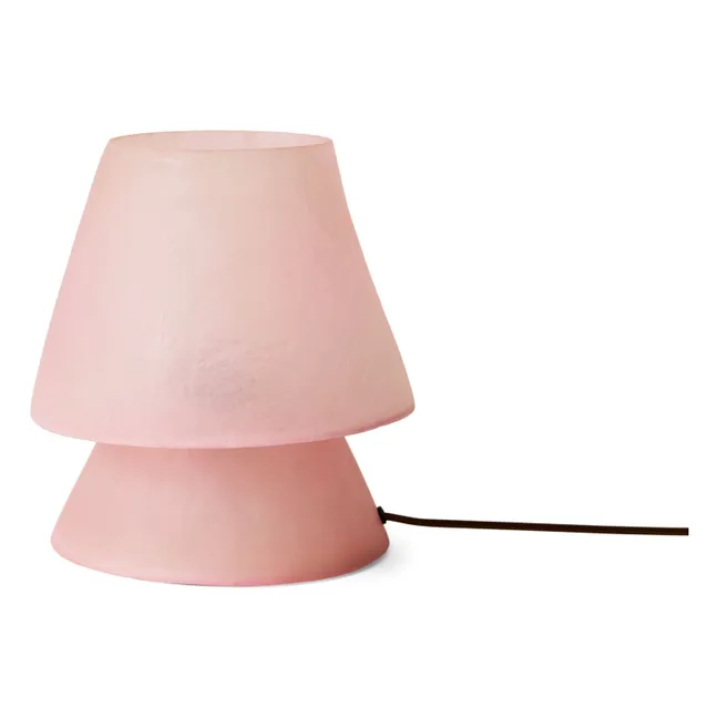 Lampe à poser basse en fibre de verre | Rose