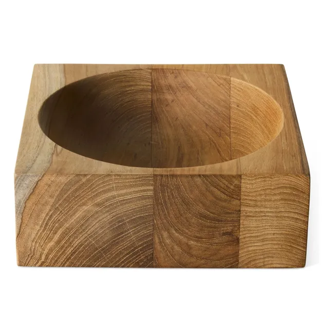 Vide-poche Pop cube en teck