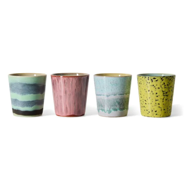 Stoneware coffee cups - 70s Ceramics - Set of 4