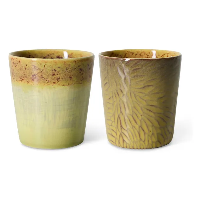 Tasses à café en céramique Van Gogh Sunflowers | Jaune moutarde