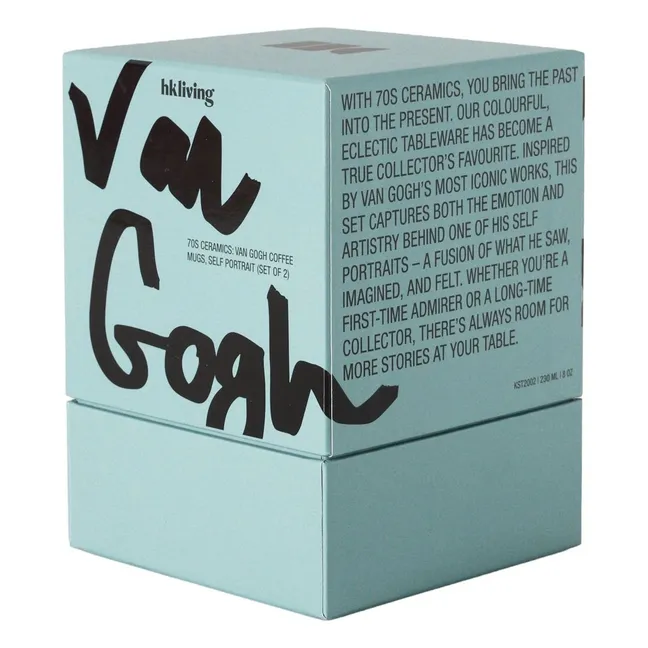 Tasses à café en céramique Van Gogh Self-portrait | Bleu